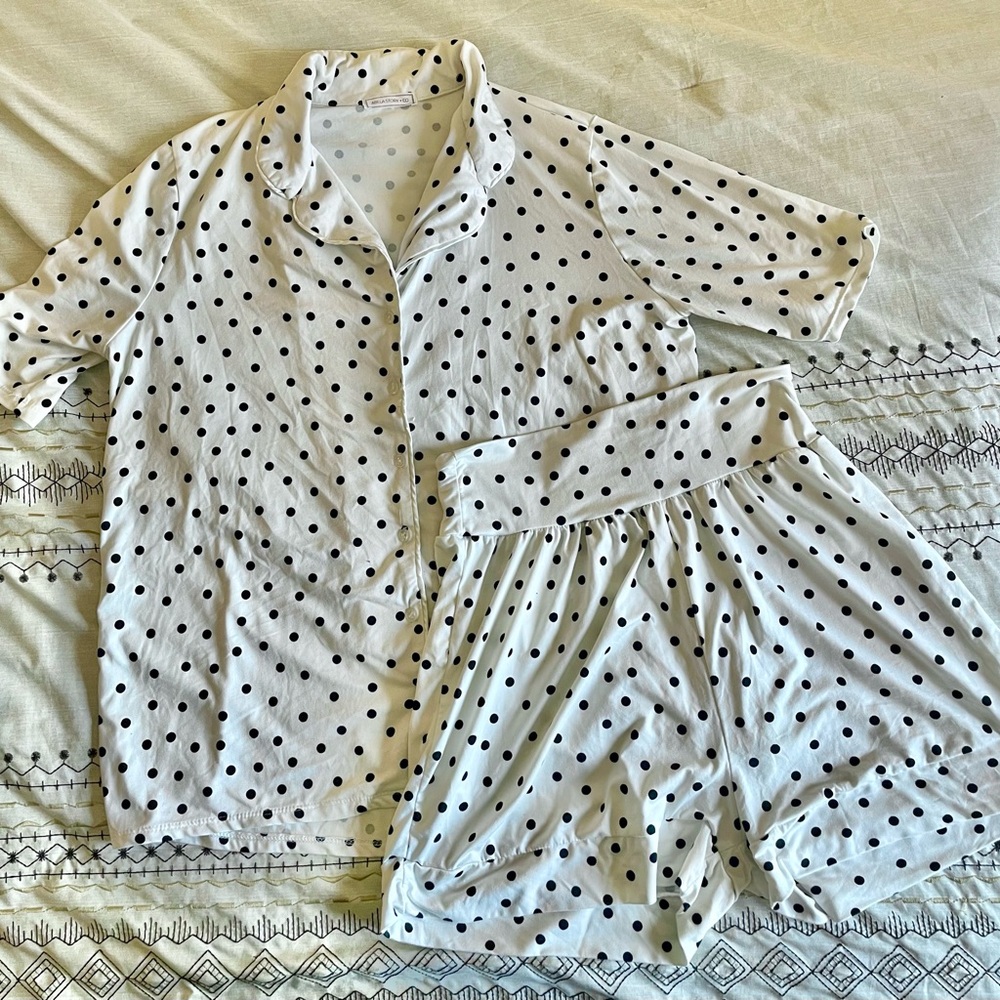 Abela Story + Co Polka Dot Pajama Set